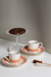Hermia Juego de tazas de café Palm - Orange, 4 piezas